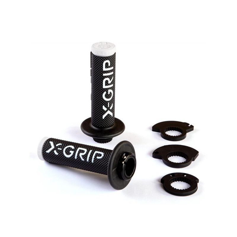 X-GRIP MANETKI (GRIPY) BRAAAAP GRIPS LOCK-ON-GRIP (Z ADAPTERAMI ROLGAZU) WHITE KOLOR BIAŁY