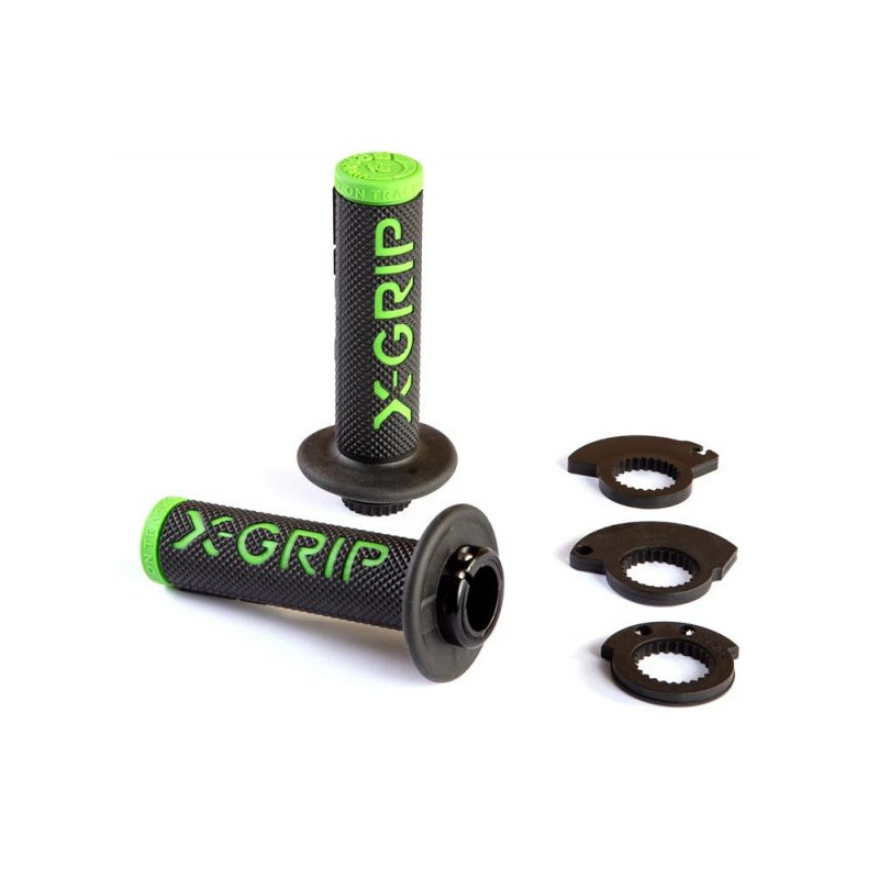 X-GRIP PROMOCJA MANETKI (GRIPY) BRAAAAP GRIPS LOCK-ON-GRIP (Z ADAPTERAMI ROLGAZU) GREEN KOLOR ZIELONY