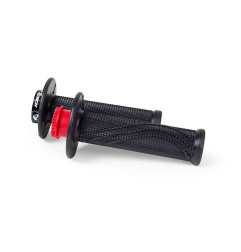 RACETECH (RTECH) MANETKI R20 LOCK-ON (22+25MM) KOLOR CZARNY + 8 ADAPTERÓW ROLGAZU