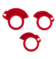 RACETECH (RTECH) MANETKI R20 LOCK-ON (22+25MM) KOLOR CZARNY + 3 ADAPTERY ROLGAZU DO MOTOCYKLI BETA
