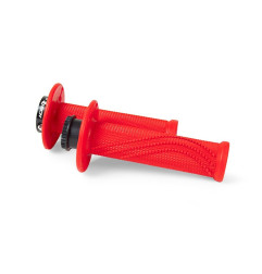 RACETECH (RTECH) MANETKI R20 LOCK-ON (22+25MM) KOLOR CZERWONY NEON + 3 ADAPTERY ROLGAZU DO MOTOCYKLI BETA
