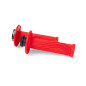 RACETECH (RTECH) MANETKI R20 LOCK-ON (22+25MM) KOLOR CZERWONY NEON + 3 ADAPTERY ROLGAZU DO MOTOCYKLI BETA