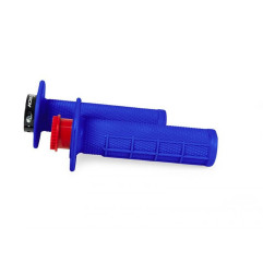 RACETECH (RTECH) MANETKI R20 LOCK-ON (22+25MM) KOLOR NIEBIESKI (HALF WAFFLE) + 8 ADAPTERÓW ROLGAZU