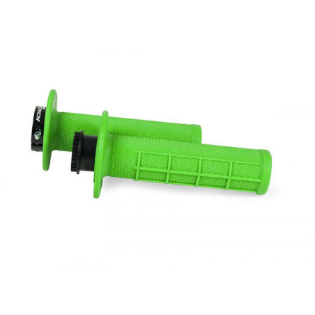 RACETECH (RTECH) MANETKI R20 LOCK-ON (22+25MM) KOLOR ZIELONY NEON (HALF WAFFLE) + 8 ADAPTERÓW ROLGAZU