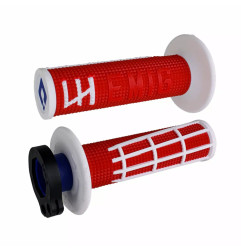 ODI MANETKI OFF ROAD EMIG 2.0 V2 LOCK-ON GRIP KOLOR CZERWONY BIAŁY