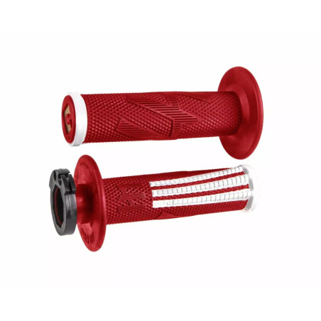 ODI MANETKI OFF ROAD EMIG PRO V2 LOCK-ON GRIP KOLOR CZERWONY BIAŁY