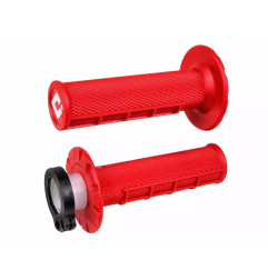 ODI MANETKI OFF ROAD HALF WAFFLE MX V2 LOCK-ON GRIP KOLOR CZERWONY