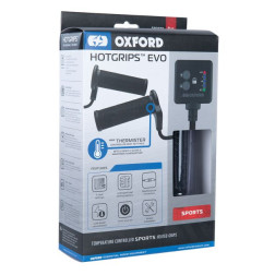 OXFORD MANETKI PODGRZEWANE DO MOTOCYKLA EVO SPORT Z PANELEM STERUJĄCYM I TERMOSTATEM DO KIEROWNICY 22MM DŁUGOŚĆ 114-123MM (EL)