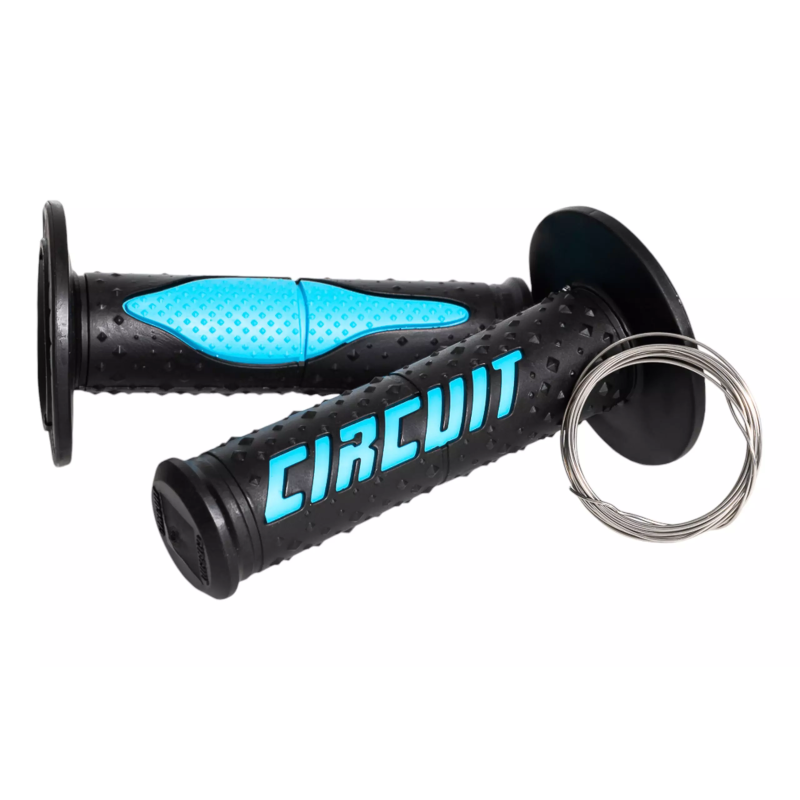 Manetki kierownicy Circuit Electra Racing MX czarno-niebieskie Fluo