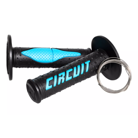 Manetki kierownicy Circuit Electra Racing MX czarno-niebieskie Fluo