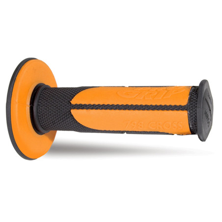 PROGRIP MANETKI PG798 OFF ROAD (22+25MM, DŁ.115MM) KOLOR CZARNY POMARAŃCZOWY (DWUSKŁADNIKOWE HALF WAFFLE) (798-144) (PG798BK/OR)