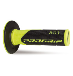 PROGRIP MANETKI PG801 OFF ROAD (22+25MM, DŁ.115MM) KOLOR ŻÓŁTY FLUO/CZARNY (DWUSKŁADNIKOWE) (801-204) (PG801YLF/BK)