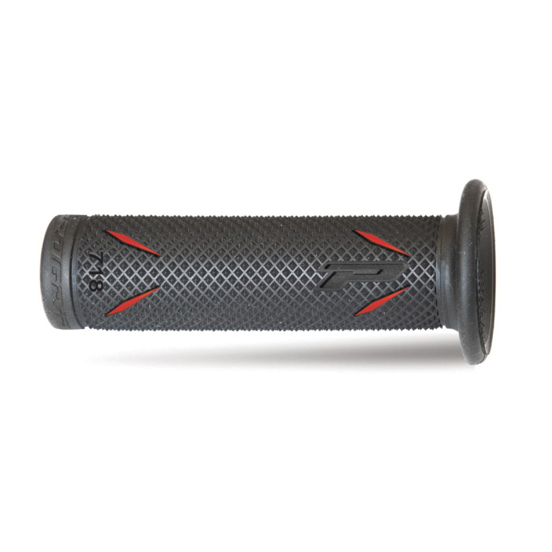 PROGRIP MANETKI PG718 ROAD (22+25MM, DŁ.122MM) KOLOR CZARNY / CZERWONY (DWUSKŁADNIKOWE) (718-149)