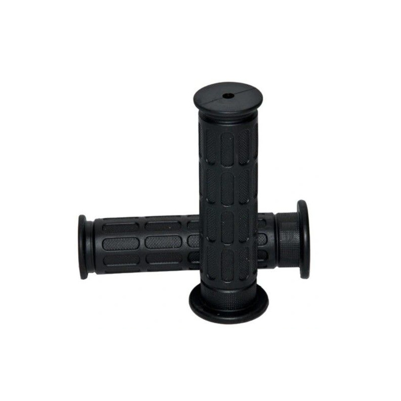 EMGO MANETKI (GRIPY) WZÓR HONDA 22+25MM DŁUGOŚĆ 128MM ( OEM: 53165-390-780, 53166-390-780) KOLOR CZARNY (BEZ OTWORU)