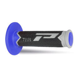 PROGRIP MANETKI PG788 OFF ROAD (22+25MM, DŁ.115MM) KOLOR SZARY/CZARNY/NIEBIESKI (TRÓJSKŁADNIKOWE) (788-215)