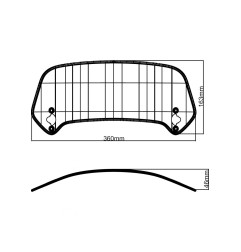 Uniwersalny deflektor MRA, forma Touring XCTA, bezbarwny