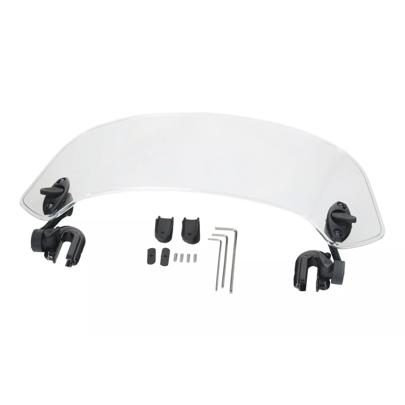 Deflektor motocyklowy do szyby przódej 26cm uniwersalny HLP przeźroczysty Deflektor motocyklowy do szyby przódej 26cm uniwersalny HLP przeźroczysty