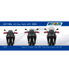 Szyba motocyklowa MRA HONDA CRF1100L AFRICA TWIN / DCT 2020-2023, forma TM, przyciemniana