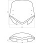 Uniwersalna szyba do motocykli bez owiewek MRA, forma VFXSZ, przyciemniana Uniwersalna szyba do motocykli bez owiewek MRA, forma VFXSZ, przyciemniana