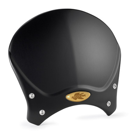 KAPPA SZYBA UNIWERSALNA CAFE RACER ALUMINIUM CZARNA 20,5 X 26,5 CM - POTRZEBNE MOCOWANIA (AL.A) POD DANY MODEL