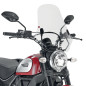 KAPPA SZYBA DUCATI Scrambler 400 (16-21), Scrambler Icon 800 (15-19) 48 X 43,5 CM PRZEZROCZYSTA - POTRZEBNE MOCOWANIE A7407A