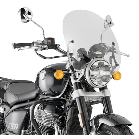 KAPPA SZYBA ROYAL ENFIELD SUPER METEOR 650 '23-'25, 38 X 42 CM PRZEZROCZYSTA - POTRZEBNE MOCOWANIE A9058AK
