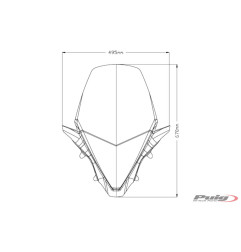 SZYBA PUIG V-TECH DO HONDA PCX 125 21-23 (TOURING) MOCNO PRZYCIEMNIONA