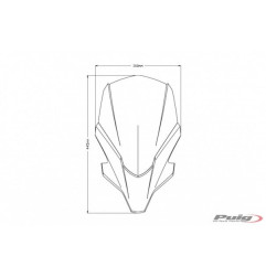 SZYBA OWIEWKA PUIG DO YAMAHA MT-07 21-22 (TOURING) LEKKO PRZYCIEMNIONA
