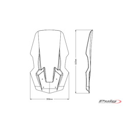 SZYBA PUIG V-TECH DO KEEWAY VIESTE 2021 (TOURING) LEKKO PRZYCIEMNIONA