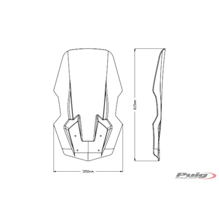 SZYBA PUIG V-TECH DO KEEWAY VIESTE 2021 (TOURING) PRZEZROCZYSTA