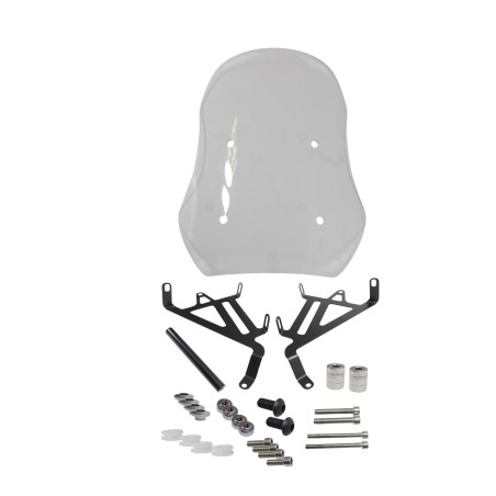 SZYBA POWER FORCE 45CM PRZEZROCZYSTA Z MOCOWANIAMI QJMOTOR SRV600V