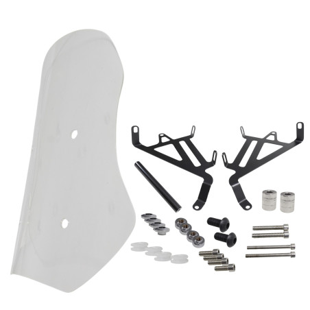 SZYBA POWER FORCE 45CM PRZEZROCZYSTA Z MOCOWANIAMI QJMOTOR SRV600V
