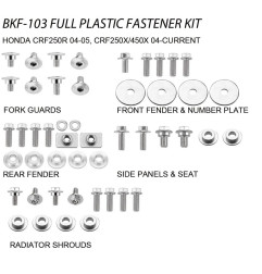 ACCEL KOMPLET ŚRUB DO PLASTIKÓW HONDA CRF 250R '04-05, CRF 250/450X '04-20 (BKF-103)