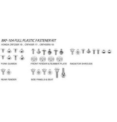 ACCEL KOMPLET ŚRUB DO PLASTIKÓW HONDA CRF 250R '18-20, CRF 450R '17-20, CRF 450RX '18-20 (BKF-104)