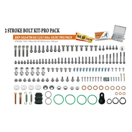 ACCEL KOMPLET ŚRUB PRO PACK FACTORY 2T (DUŻY) KTM SX/XC 85/125/150 '02,