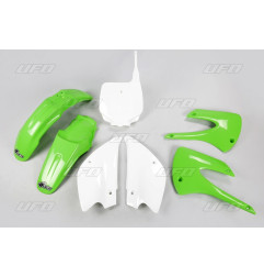 UFO KOMPLET PLASTIKÓW KAWASAKI KX 85 '01-'13 RESTYLING KOLOR OEM (ZIELONY/BIAŁY) (KA207KE999)