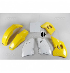 UFO KOMPLET PLASTIKÓW SUZUKI RM 125 '94-'95, RM 250 '94-'95 KOLOR OEM (ZÓŁTY/BIAŁY) (SU394E999)