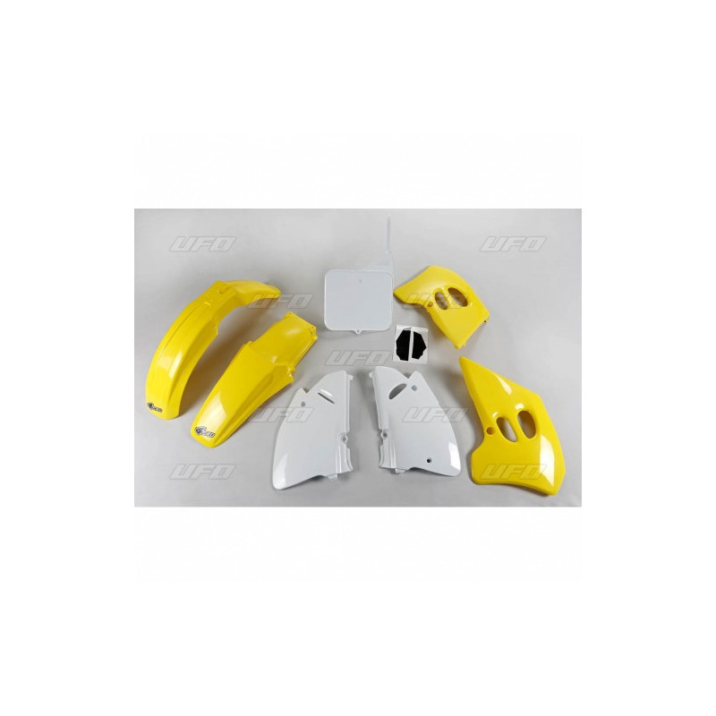 UFO KOMPLET PLASTIKÓW SUZUKI RM 125 '94-'95, RM 250 '94-'95 KOLOR OEM (ZÓŁTY/BIAŁY) (SU394E999)