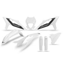 Komplet plastików UFO z osłonami lag do Beta RR 125/250/300/350/400/450 2023-2024, biały
