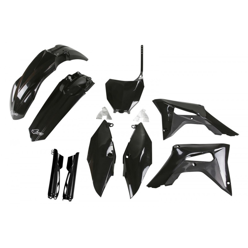 UFO komplet plastików z osłonami lag Honda CRF 250R 2018-2021 / CRF 450R 2017-2020 czarny