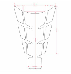 ONEDESIGN Tankpad SLIM 696 MONSTER czarny/transparentny base