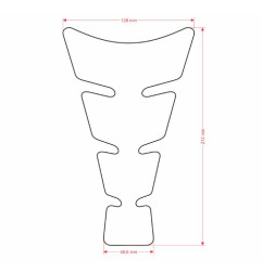 ONEDESIGN Tankpad Spirit shape logo Z1000 czarny/transparentny