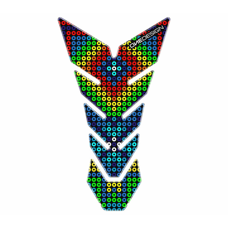 ONEDESIGN Tankpad czarny EDITION colouczerwony dots