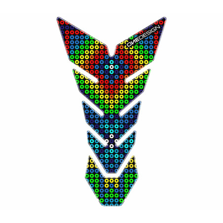 ONEDESIGN Tankpad czarny EDITION colouczerwony dots