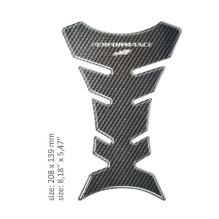 Tankpad (naklejka na bak) uniwersalny - GLOSS - DESIGN - 20, 8 CM X 13, 9 CM | 8.18" X 5.47" - RESIN/POLYURET, szary, karbon