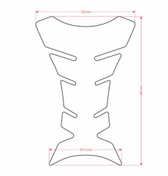 Tankpad (naklejka na bak) uniwersalny - GLOSS - DESIGN - 20, 8 CM X 13, 9 CM | 8.18" X 5.47" - RESIN/POLYURET, szary, karbon