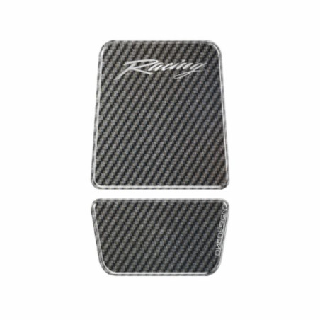 Tankpad (naklejka na bak) uniwersalny - GLOSS - DESIGN - 13, 4 CM X 7, 9 CM | 5.27" X 3.11" - RESIN/POLYURETH, szary, karbon