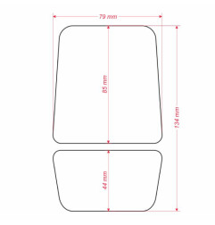 Tankpad (naklejka na bak) uniwersalny - GLOSS - DESIGN - 13, 4 CM X 7, 9 CM | 5.27" X 3.11" - RESIN/POLYURETH, szary, karbon