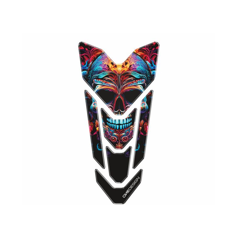 PRE-CUT Onedesign TANKPAD ART SKULL, złoty
