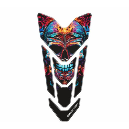 PRE-CUT Onedesign TANKPAD ART SKULL, złoty